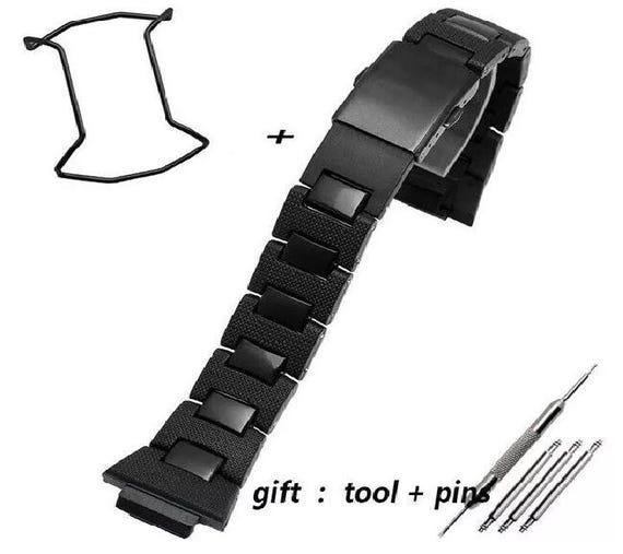 Black Plastic & Metal Band + Bumper for Casio G-SHOCK DW-5600