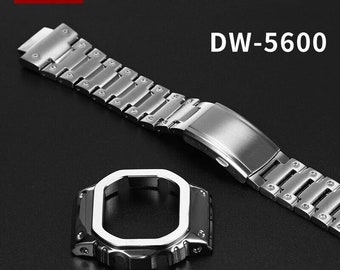 Casio DW5600, GWM-B5000, Herrenuhr Vollmetall Gehäuse und Armband