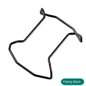 May include: Black metal watch stand with a simple, curved design. Plating Black.
