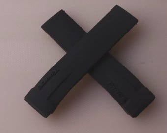 21 mm Schwarz Silikon Uhrenarmband für Tissot T-Race T048 T013420A T091420A
