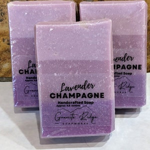 Lavender Champagne Scented Soap, Handcrafted Artisan Soap, Skin loving soap, Small Batch, No Chemical Soap