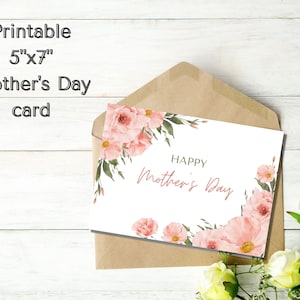 Printable Mother's Day Card 5"x7" | Printable Card | Instant Download ...