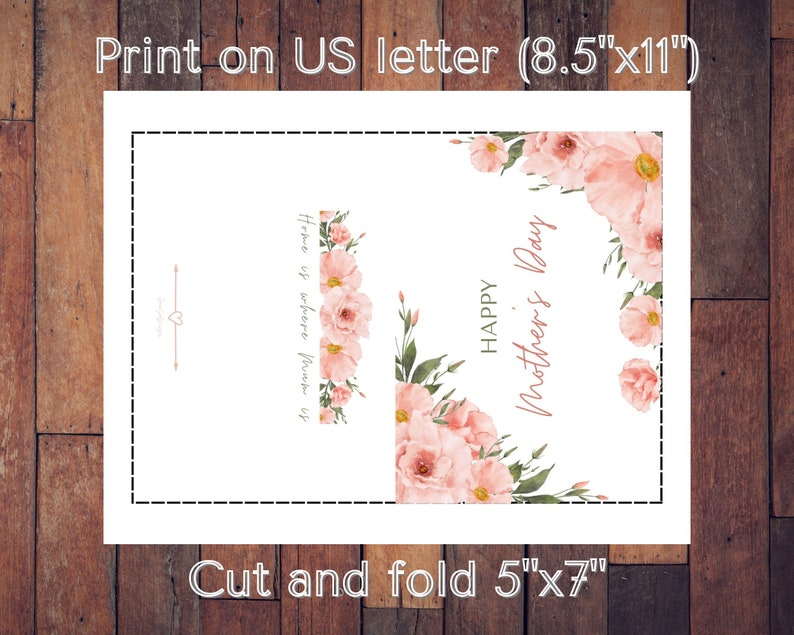 Printable Mother's Day Card 5"x7" | Printable Card | Instant Download ...