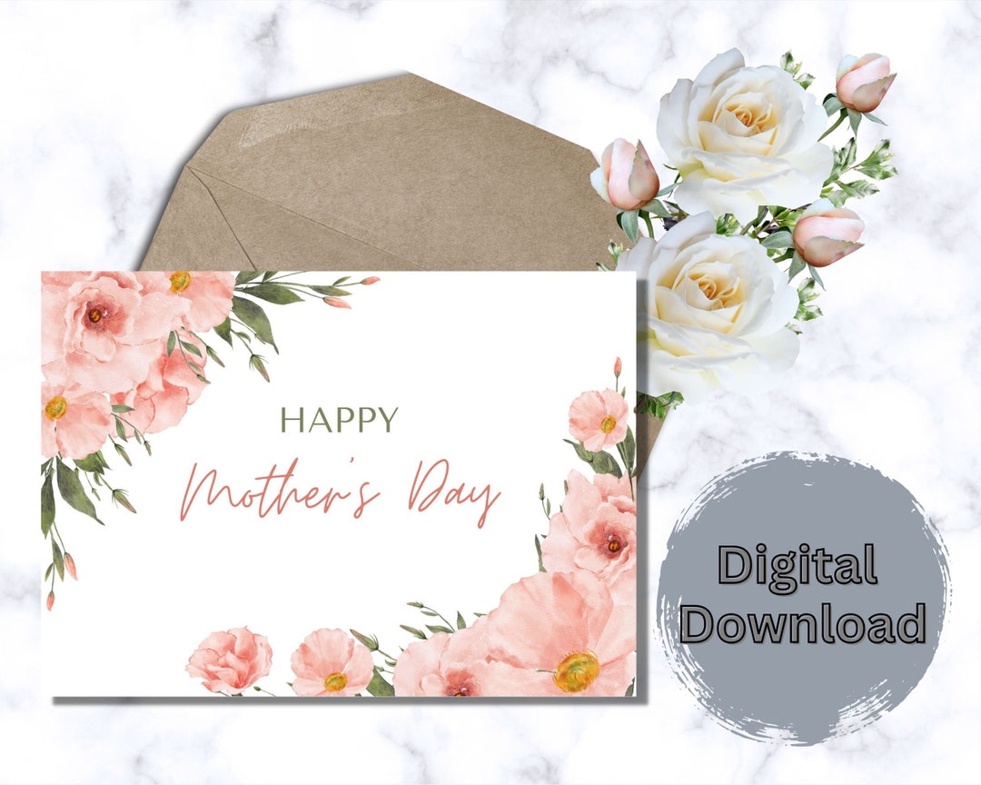 Printable Mother's Day Card 5"x7" | Printable Card | Instant Download ...