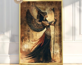 Bastet Wall Art Egyptian Goddess Physical Print Divine Feminine Art Egyptian Mythology Goddess Poster Ancient Egypt Decor