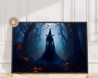 Witchy Decor Physical Print Halloween Wall Art Vintage Witch Halloween Rustic Halloween Decor Vintage Halloween Painting Vintage Witch