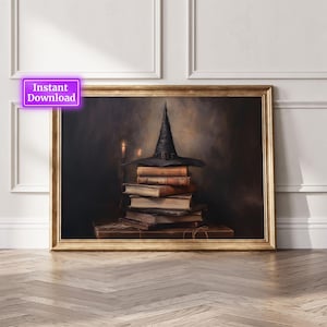 Halloween Wall Art Print Witchy Spells Prints Vintage Neutral Witch Wall Art Witch Art Prints Digital Download Printables Halloween Painting