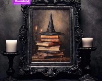 Halloween Wall Art Print Witchy Spells Prints Vintage Neutral Witch Wall Art Witch Art Prints Digital Download Printables Halloween Painting