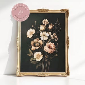 Dark Botanical Prints Vintage Moody Cottagecore Florals Physical Print Gallery Wall Art Dark Academia Aesthetic Vintage-Decoration Vol 1
