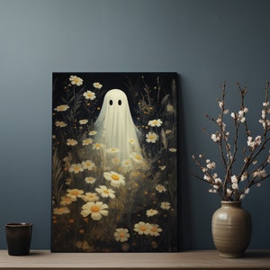 Floral Ghost Digital Print Dark Romantic Ghost Floral Ghost Download ...