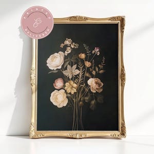 Dark Botanical Prints Vintage Moody Cottagecore Florals Physical Prints Gallery Wall Art Dark Academia Aesthetic Vintage-Decoration Vol 2