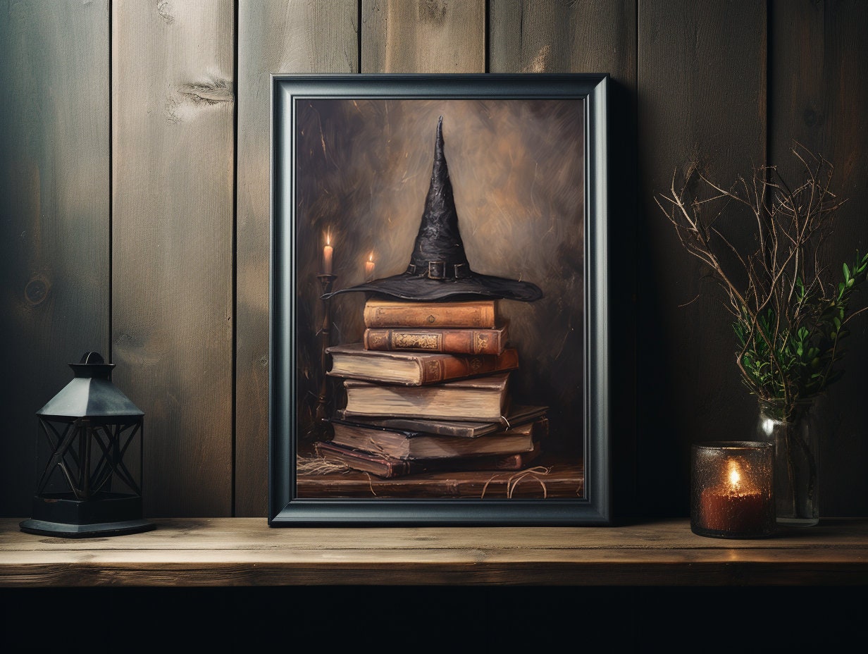 Halloween Wall Art Print Witchy Spells Prints Vintage Neutral Witch ...