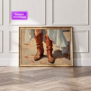 Cowgirl Boot Print: Preppy Western Room Decor (Digital Download)