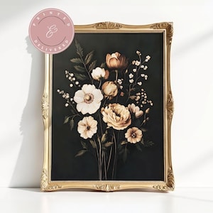 Dark Botanical Prints Vintage Moody Cottagecore Florals Physical Print Gallery Wall Art Dark Academia Aesthetic Vintage-Decoration Vol 3