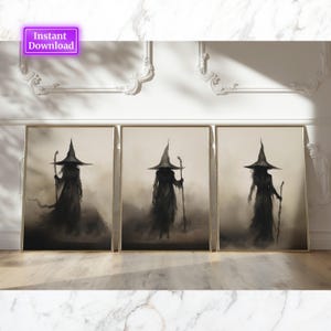 Witchy Decor Halloween Wall Art Printable Vintage Witch Halloween Rustic Halloween Decor Vintage Halloween Painting Vintage Witch Wall Art