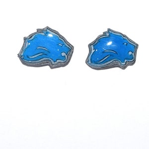Pendientes de cabeza de los Detroit Lions, hechos a mano