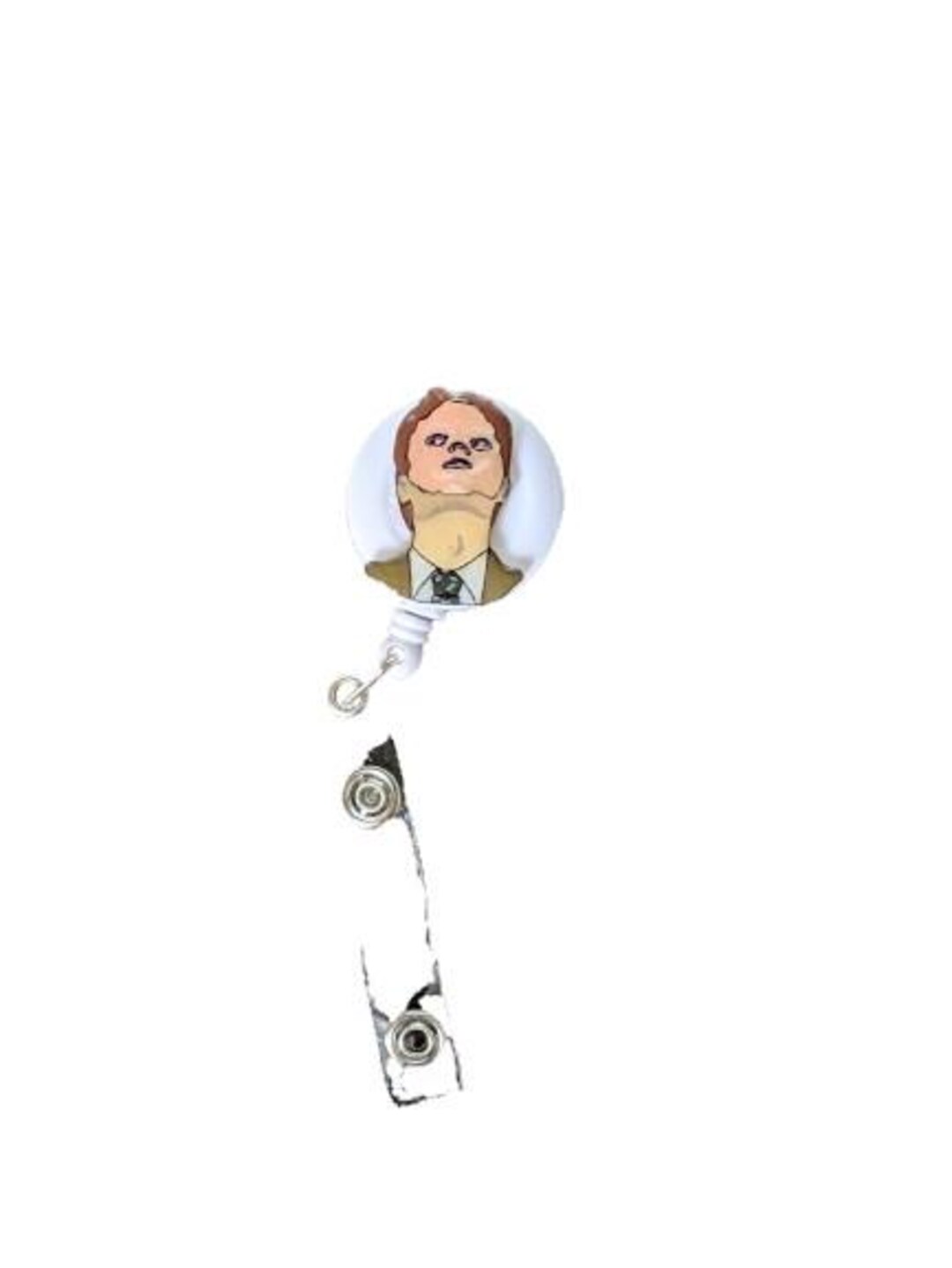 Dwight Schrute Retractable Badge Holder, Handmade - Etsy