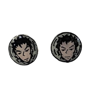 Trent Lane Shrink plastic, stud earrings. Daria