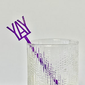 Yay Swizzle Sticks SVG File | Drink Stirrers Laser Cut File | Cocktail Stirrers Svg | Stir Sticks svg | Cut file svg | Engagement svg