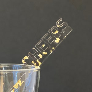 Cheers Drink Stirrers SVG File | Cheers Swizzle Sticks Laser Cut File | Party Stir Stick svg | Drink Stirrers cricut | Swizzle Cut File