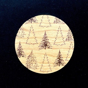 Coasters SVG Files, CRICUT and GLOWFORGE, Laser Cut Files | Trees