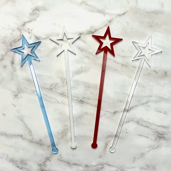 Fichier SVG étoiles Swizzle bâtons | Star Drink Stirrers Laser Cut File | Star Stir Stick svg | Agitateur de boisson cricut | Fichier de coupe Swizzle | Svg étoile