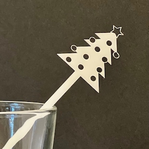 Weihnachtsbaum-Getränk-Rührer SVG-Datei | Urlaub Stir Stick Laser Cut Datei | Weihnachten Swizzle Sticks SVG | Rührstäbchen SVG | Weihnachten svg