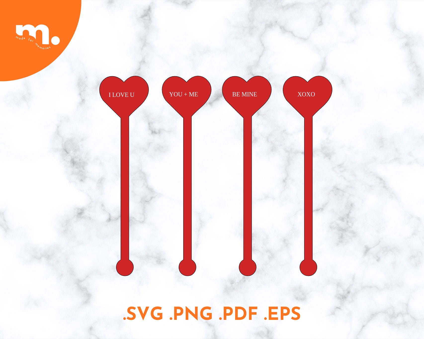 Valentines Swizzle Sticks SVG File / Valentines Drink Stirrers Laser Cut File / Valentines Stir Stick svg / Valentines Day cut file