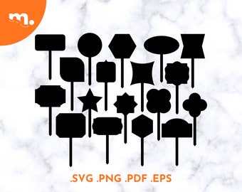 Garden Stakes SVG File | Cake Topper Laser Cut File | Garden Stakes SVG | Garden Stakes Cut File | Cake Topper SVG File | Cake Topper svg