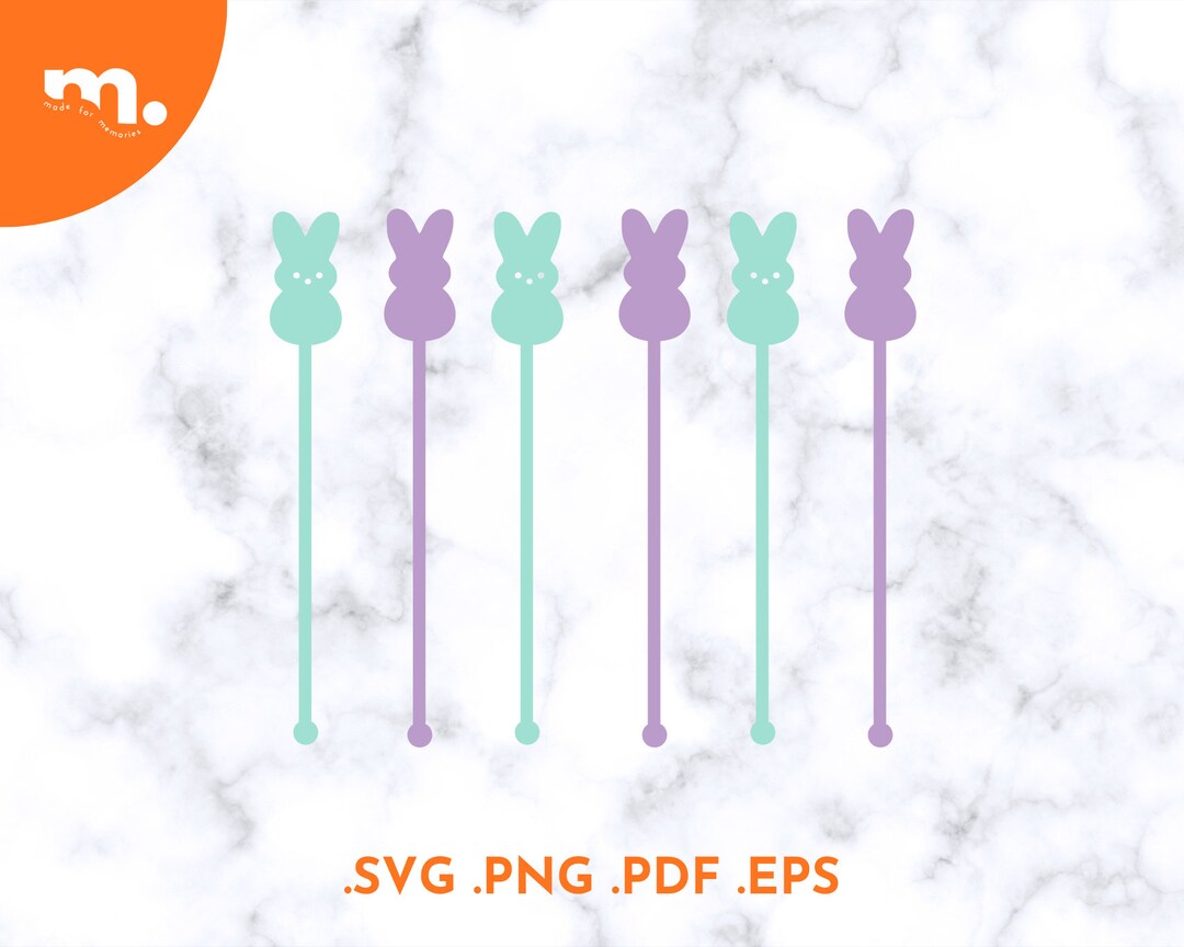 Easter Drink Stirrers SVG File Easter Stir Sticks Laser Cut File Bunny