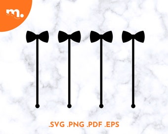 Bow Tie Drink Stirrers SVG File | Bow Tie Stir Stick Laser Cut File | Bow Tie Swizzle Sticks SVG | Bow Tie Cut File | Bow Tie SVG | Bachelor