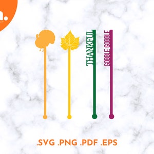 Thanksgiving Drink Stirrers | Thanksgiving Swizzle Sticks | Thanksgiving SVG Cut File | Thanksgiving Stir Sticks | Digital Laser Cut SVG