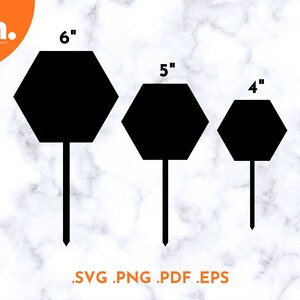 Hexagon tårtdekoration SVG-paket | Laserskuren fil (digital fil)