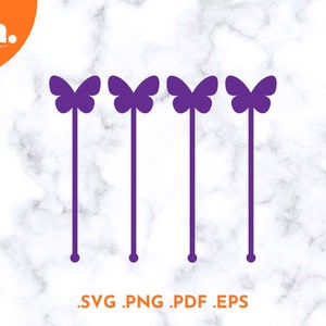 Butterfly Stir Sticks SVG File | Butterfly Drink Stirrers Svg | Butterfly Swizzle Sticks | Butterfly Cut File | Butterfly SVG | Cricut svg