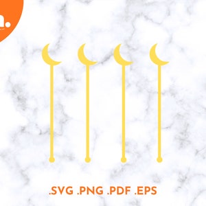 Half Moon Stir Stick | Moon Swizzle Sticks SVG | Half Moon Cut File | Moon Stirrers SVG | Moon SVG | Half Moon Drink Stir | Halloween svg |