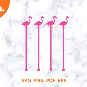 Flamingo Drink Stirrers SVG File | Summer Stir Stick SVG | Tropical Swizzle Sticks SVG | Flamingo Laser Cut File | Circuit svg | Glowforge