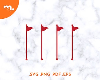 Flag Drink Stirrers SVG File | Flag Stir Stick Laser Cut File | Flag Swizzle Sticks SVG | Flag Cut File | Golf Flag SVG | Nautical Flag File