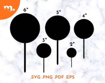 Round Cake Topper SVG Bundle | Laser Cut Files (Digital File)
