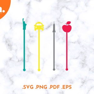New York City Drink Stirrers Svg File | NYC Swizzle Sticks Laser Cut Files | NYC Stir Sticks Svg | NYC Svg | Cut File | Cricut Svg | Nyc Png