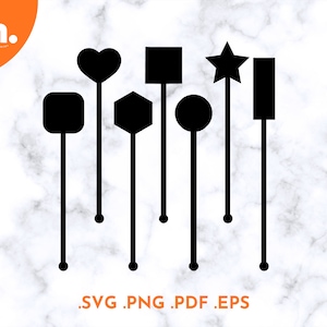 Swizzle Template Drink Stirrers SVG File | Shape Stir Stick Laser Cut File | Shape Swizzle Sticks SVG | Template Cut File | Blank Stirrers