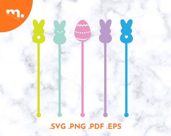 Easter Bunny Drink Stirrers SVG | Laser Cut File (Digital Download)