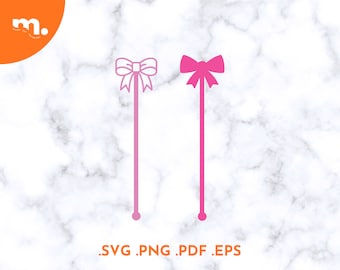 Bow Drink Stirrers Laser Cut File | Swizzle Sticks SVG (Digital Download)