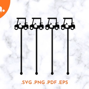 Golf Cart Cocktail Stirrers SVG File | Golf Cart Stir Sticks Svg | Golf Cart Swizzle Stick Laser Cut File | Golf Cart Cut File | Golf Cricut