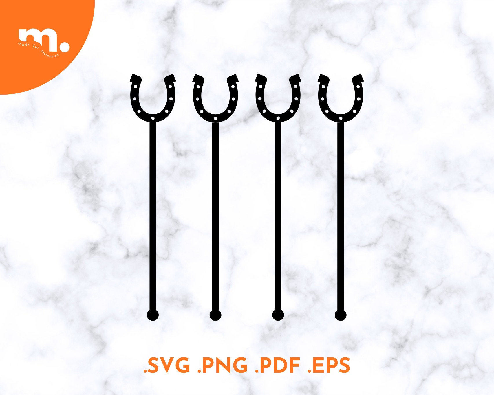 Horseshoe Swizzle Sticks SVG File Kentucky Derby Stir Sticks Etsy