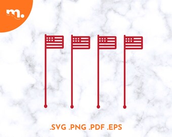 American Flag Drink Stirrers SVG File | American Flag Stir Stick Laser Cut File | American Flag Swizzle Sticks SVG | American Flag Cut File
