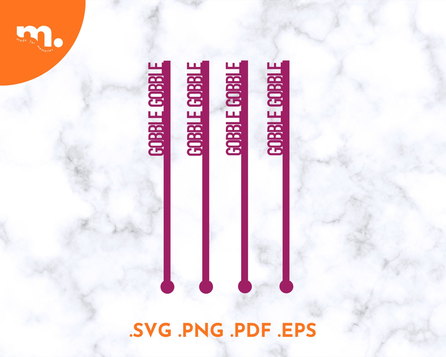 Thanksgiving Swizzle Sticks SVG File Thanksgiving Stir Sticks Laser Cut