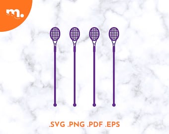 Tennis Drink Stirrers SVG File | Tennis Stir Stick Laser Cut File | Tennis Racket Swizzle Sticks SVG | Tennis Racket Cut File