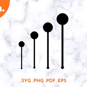 Swizzle Sticks Plantilla Svg Archivo / Bebida Agitadores Plantilla Laser Cut File / Stir Sticks Plantilla Svg / Plantilla Cortar Archivo / Plantilla Cricut