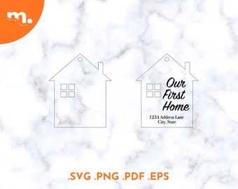 Our First Home Ornament | Ornament Template File | First House | New Home Buyer | Christmas Present | Digital Laser Cut File SVG | Templates