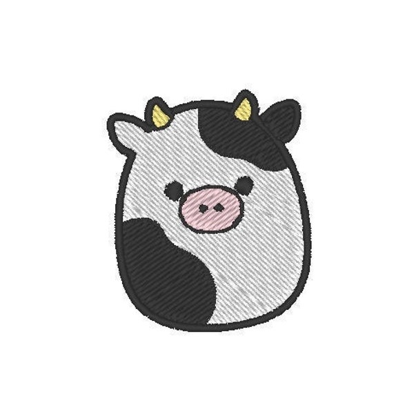 Squishmallow Conner the Cow embroidery design